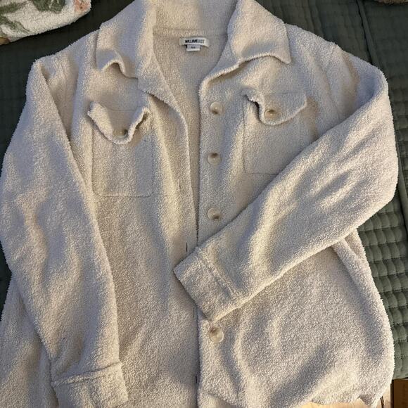 Cream sherpa oversized cardigan - Picture 1 of 2